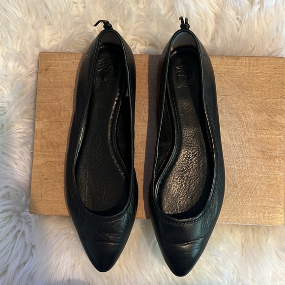 Frye Pointed Toe Leather Ballet Flats - Picture 2 of 9